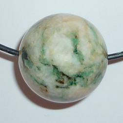 Baumachat-Kugel gebohrt, ø 2,0 cm mit Lederband