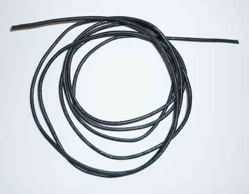 Lederband (Ziege) schwarz, 1 m lang