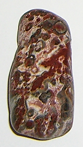 Leopardenstein gebohrt TS 3 ca. 1,7 cm breit x 3,4 cm hoch x 1,2 cm dick (8,6 gr.)