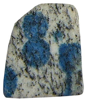 K 2 Azurit in Granit TS Nr. 3 ca. 2,3 cm breit x 2,7 cm hoch x 0,5 cm dick (7,2 gr.)