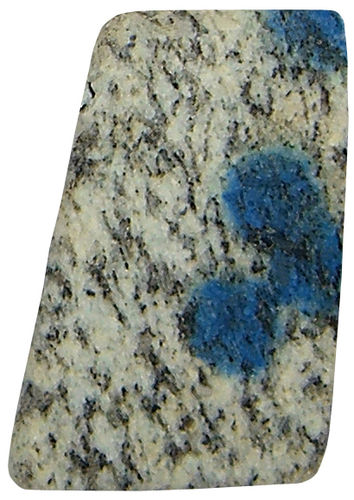 K 2 Azurit in Granit geb. TS Nr. 2 ca. 2,8 cm breit x 4,3 cm hoch x 0,6 cm dick (15,8 gr.)