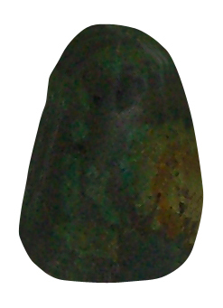 Porphyrit Epidot geb. TS 01 ca. 1,9 cm breit x 2,7 cm hoch x 1,3 cm dick (9,4 gr.)