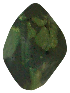 Porphyrit Epidot geb. TS 02 ca. 2,1 cm breit x 2,8 cm hoch x 1,4 cm dick (9,7 gr.)