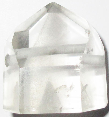 Bergkristall gebohrt Phantomquarz 1 ca. 2,7 cm breit x 2,9 cm hoch x 2,2 cm dick (24,3 gr.)