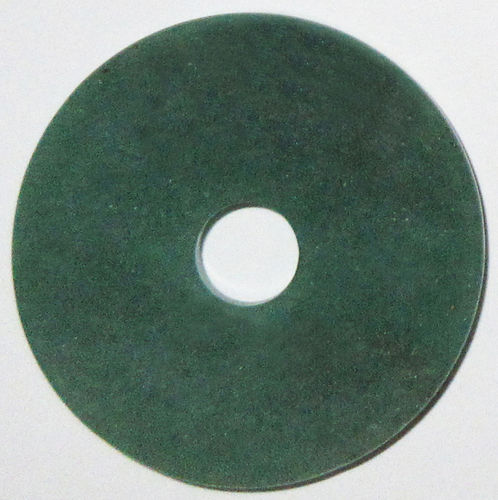 Aventurin gruen hell Donut 4 ca. 4,0 cm Durchmesser x 0,5 cm dick x 0,7 cm Lochdurchmesser (13