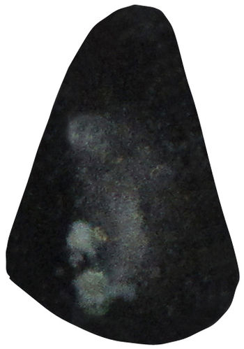 Chalkopyrit Nephrit gebohrt TS 3 ca. 1,8 cm breit x 2,8 cm hoch x 1,3 cm dick (10,1 gr.)