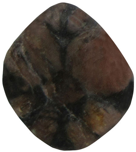 Chiastolith TS 5 ca. 3,3 cm breit x 3,9 cm hoch x 1,1 cm dick (27,3 gr.)