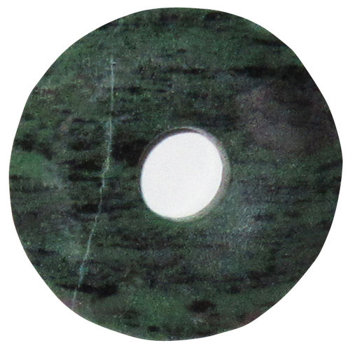Zoisit mit Rubin Donut 2 ca. 3,0 cm Durchmesser x 0,5 cm dick x 0,6 cm Loch-Durchmesser (8,3 g