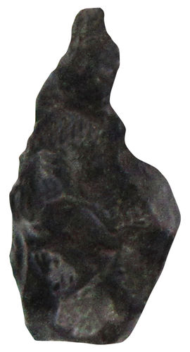 Meteorit TS 3 ca. 1,7 cm breit x 3,0 cm hoch x 1,2 cm dick (16,3 gr.)