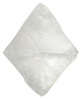 Fluorit farblos Oktaeder 1 ca. 1,7 cm breit x 2,1 cm hoch x 1,3 cm dick (6,9 gr.)