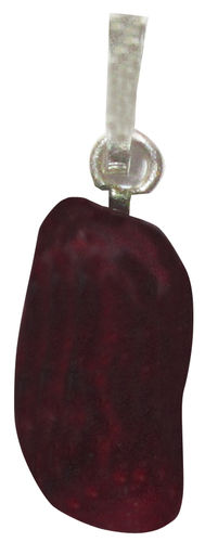 Rhodolith Anhaenger 1 ca. 0,9 cm breit x 2,0 cm hoch x 0,6 cm dick (2,5 gr.)