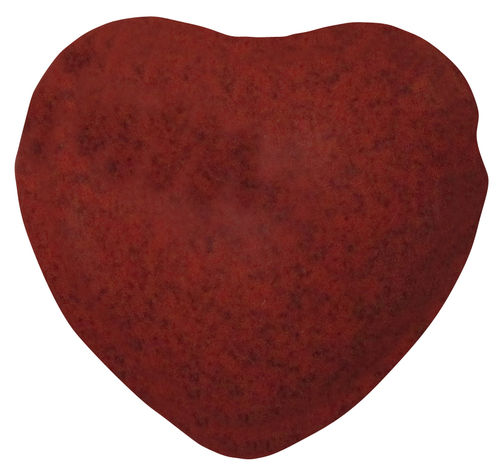 Jaspis rot Herz klein gebohrt 3 ca. 2,5 cm breit x 2,3 cm hoch x 1,3 cm dick (10,7 gr.)