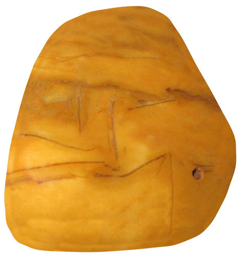 Jaspis gelb TS 04 ca. 2,3 cm breit x 2,7 cm hoch x 1,0 cm dick (7,2 gr.)