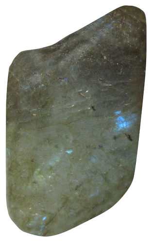 Labradorit TS 6 ca. 1,9 cm breit x 3,3 cm hoch x 1,7 cm dick (17,0 gr.)