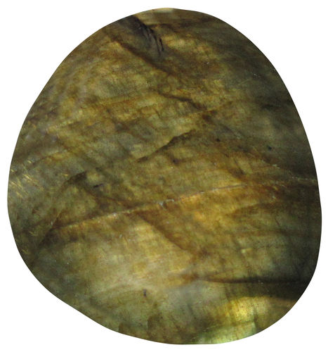 Labradorit Scheibe gebohrt 2 ca. 3,0 cm breit x 3,7 cm hoch x 1,1 cm dick (18,2 gr.)