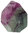 Fluorit Regenbogen facettiert gebohrt 3 ca. 2,6 cm breit x 3,3 cm hoch x 1,2 cm dick (19,9 gr.)