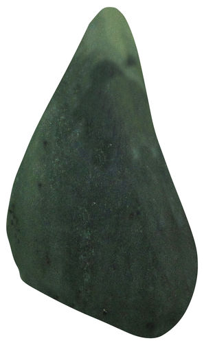 Nephrit Jade gebohrt TS 4 ca. 1,8 cm breit x 3,3 cm hoch x 1,1 cm dick (11,4 gr.)