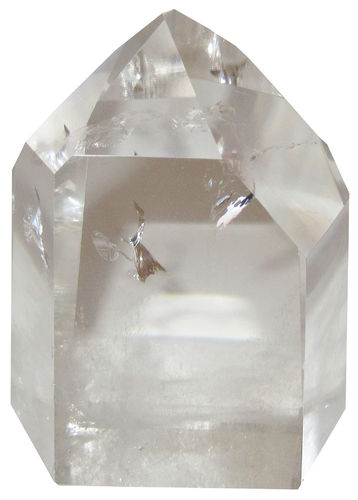 Bergkristall Spitze 3 ca. 7,5 cm breit x 9,5 cm hoch x 4,5 cm dick (515,0 gr.)