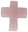 Rosenquarz Kreuz gebohrt 2 ca. 3,1 cm breit x 3,9 cm hoch x 0,9 cm dick (14,2 gr.)
