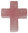 Rosenquarz Kreuz gebohrt 6 ca. 3,2 cm breit x 3,8 cm hoch x 1,0 cm dick (15,9 gr.)
