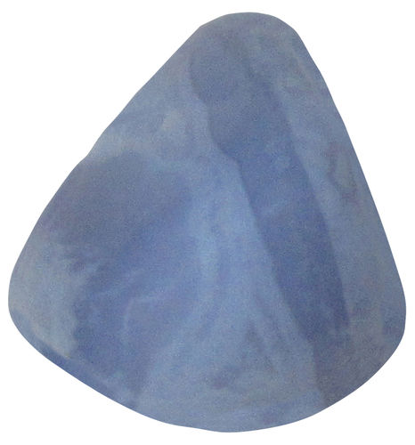 Chalcedon blau gebohrt gebaendert TS 2 ca. 2,1 cm breit x 2,5 cm hoch x 1,3 cm dick (7,9 gr.)
