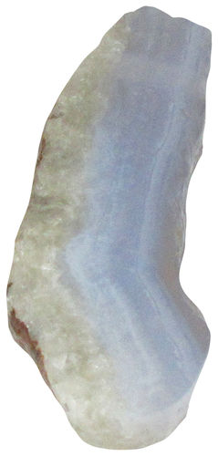 Chalcedon blau gebohrt gebaendert TS 4 ca. 1,7 cm breit x 4,2 cm hoch x 0,7 cm dick (9,4 gr.)