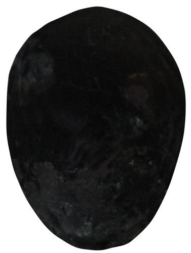 Diopsid schwarz TS 2 ca. 2,0 cm breit x 3,0 cm hoch x 1,2 cm dick (12,9 gr.)