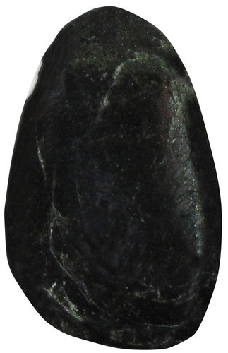 Diopsid schwarz gebohrt TS 1 ca. 1,7 cm breit x 2,8 cm hoch x 1,0 cm dick (9,5 gr.)