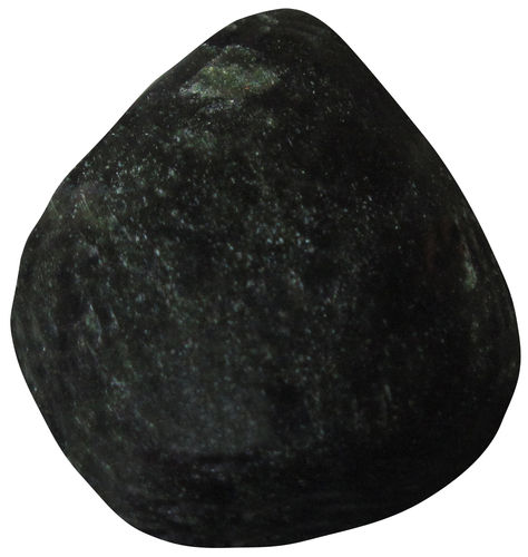 Diopsid schwarz gebohrt TS 2 ca. 1,9 cm breit x 2,4 cm hoch x 1,2 cm dick (9,6 gr.)