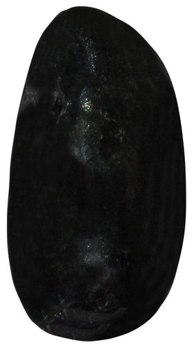 Diopsid schwarz gebohrt TS 5 ca. 1,7 cm breit x 3,4 cm hoch x 1,4 cm dick (13,2 gr.)