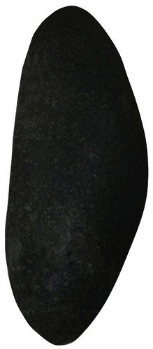 Jadeit schwarz gebohrt TS 3 ca. 1,9 cm breit x 4,8 cm hoch x 1,0 cm dick (16,6 gr.)