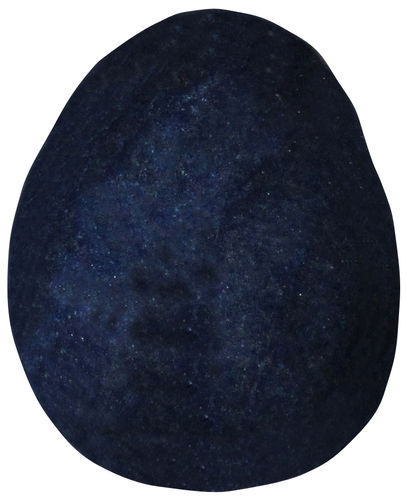 Blauquarz gebohrt TS 5 ca. 2,0 cm breit x 2,5 cm hoch x 1,3 cm dick (10,8 gr.)