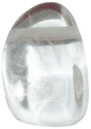 Bergkristall gebohrt TS 8 ca. 1,8 cm breit x 2,8 cm hoch x 1,6 cm dick (13,1 gr.)