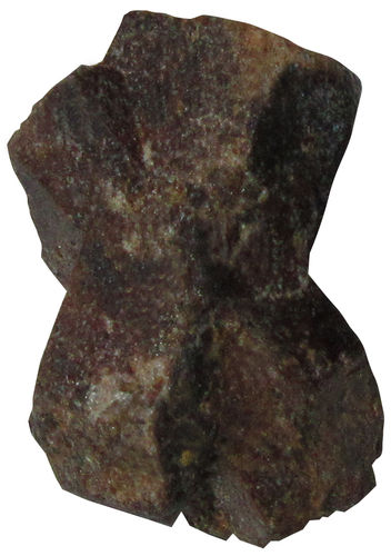Staurolith gebohrt Natur 1 ca. 1,7 cm breit x 2,1 cm hoch x 1,3 cm dick (7,5 gr.)